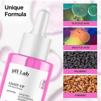 pH Lab Light Up Anti-Spot Serum, Even Skin Tone, Clean Pores, Help Prevent Blemish Formation, 1.01 Fl Oz (Pack of 1)