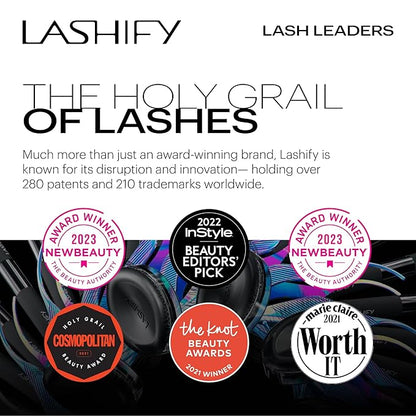 Lashify Curl 12mm Gossamer Eyelash Extensions Refill, Truffle Color, DIY False Lashes for a Natural Look