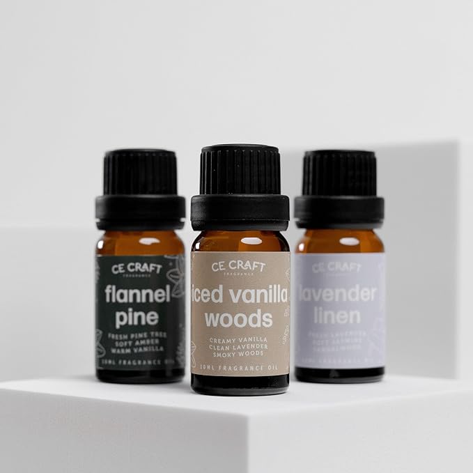 CANDECraftCo Premium Fragrance Oil – Diffuser Oils Fragrances Scented for Home, Candle Soap Making Supplies, Aromatherapy Blends for House (0.34 Fl Oz) (2-Pack, Bourbon Vanilla & Whiskey & Oak)