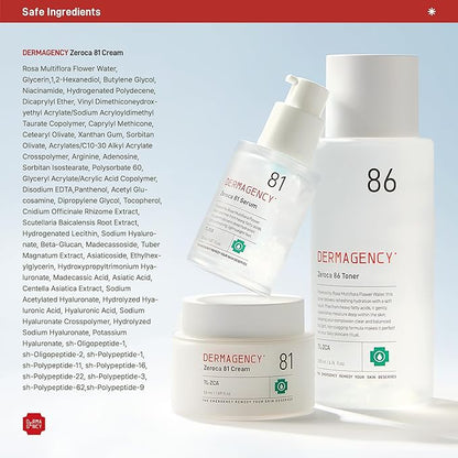 Zeroca 81 Korean Calming Cream for Acne-Prone & Sensitive Skin – Lightweight and gentle daily soothing moisturizer, Controls Sebum, Deeply Hydrates & Smooths Texture (2.02 fl.oz. 60 ml)