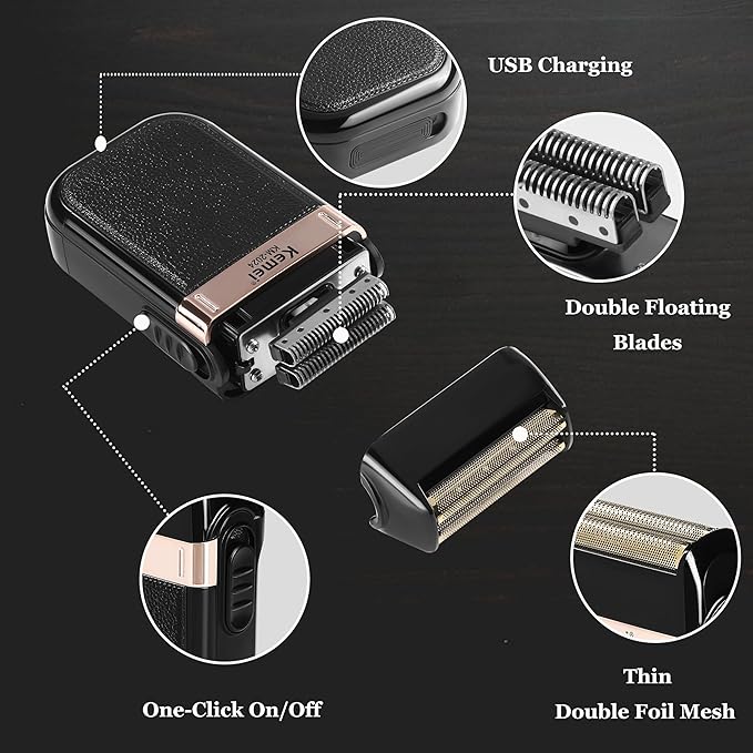 KEMEI Professional Hair Clippers, Hair/Beard Trimmer, Eletric Shaver Set for Men, Cordless Beard Trimmer, Rechargeable Barber Clippers, USB Fade Clipper Haircutting Kit, KM-2299, KM-2296, KM-2024