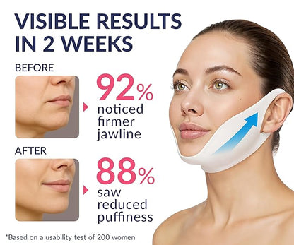 STYLIA V Line Lifting Collagen Mask - Lift, Firm & Contour Jawline - Tightening Double Chin Strap with Hyaluronic Acid & Aloe - Neck Lift & Face Tightening Mask - Jawline Shaper Face Lift Tape (10PC)