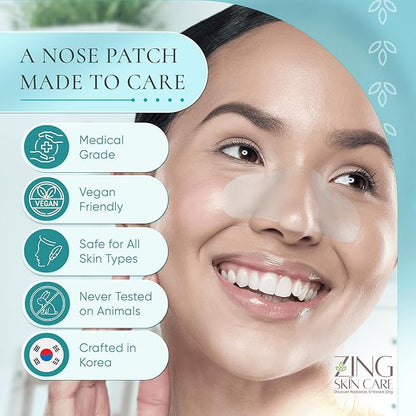 Prime Patch Nose Patches – Hydrocolloid Patches for Pimple & Zit Removal, Blackhead & Pore Care – Absorbs Acne Gunk & Oil, Strong Adhesion, Easy Removal, Vegan, 10 Count – Made in Korea