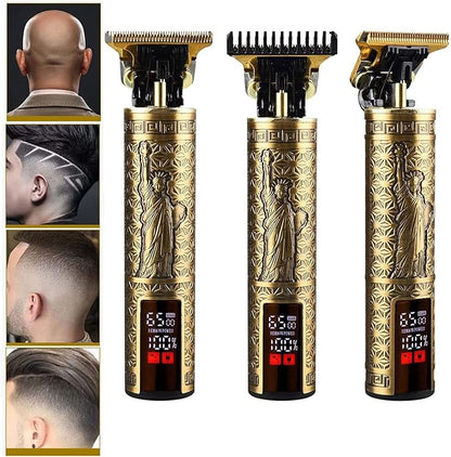 Hair Clippers for Mens Zero Gapped Cordless Hair Trimmer T-Blade Trimmer Professional Haircut & Grooming Kit Rechargeable Edgers Clippers Hair Trimmer Shaver Cutting Kit with LCD Display (Led-NS)