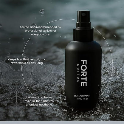 Alex Costa Sea-Salt Spray by Forte Series | Hair Volume for Men | Volumizing & Texturizing for Hair | Beachy Surfer Hair, Volume Hairspray for All Hair Types, (4 oz)