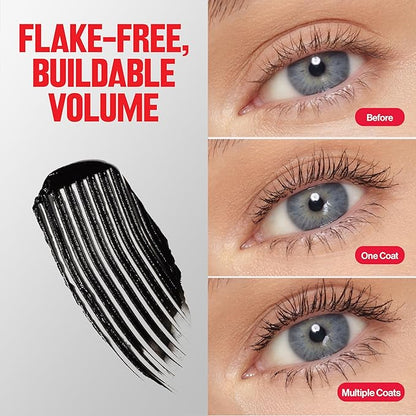 Revlon ColorStay Full Time Volumizing Mascara, 24 Hour Wear, Smudge-Proof, Non-Clumping, Flake-Free, Stocking Stuffer for Her, 402 Black Brown