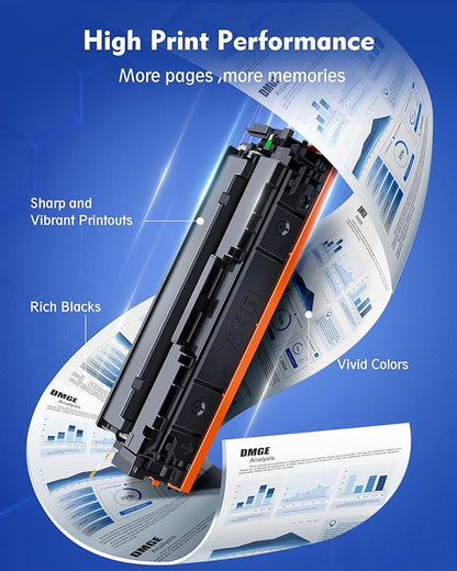 206X 206A Toner Cartridge 4 Pack M283fdw - High Yield Replacement for HP 206X 206A Compatible with HP Color Laserjet Pro MFP M283fdw Toner, M283cdw M255dw, Color Pro M283 M255 Series | W2110X