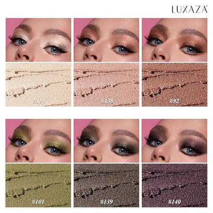 Shimmer Eyeshadow Stick Makeup 6PCS Set, Pink Metallic Matte Cream Eye Shadow Eyeliner Brightener Pencil Crayon - DESERT WILD
