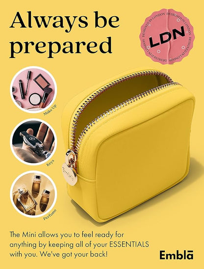Embla Cosmetic Bag - Makeup Bag Travel Pouch, Toiletry Bags Cute Makeup Organizer, Nylon Zipper Pouches, Lemon Coin Purse, Storage Bag Cosmetics Organizer, Make up bags Mini, Small, Large, Womens
