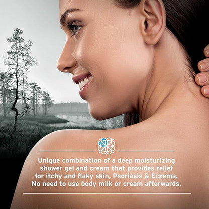 Psoriasis Body Wash – 100% Natural pH Balancing Acids and Olive Oil Shower Cream. Sulfate Free, Deep Moisturizing Treatment for Very Dry & Itchy Skin. Good for Relieving Eczema. 13.5 fl. Oz