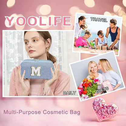 YOOLIFE Graduation Gifts for Women Teen Girls - Graduation Gifts for Her, Graduation Party Favor, Personalized Monogram Initial Makeup Bag for Teen Girl Gifts Trendy Stuff, Girls Makeup Bag G