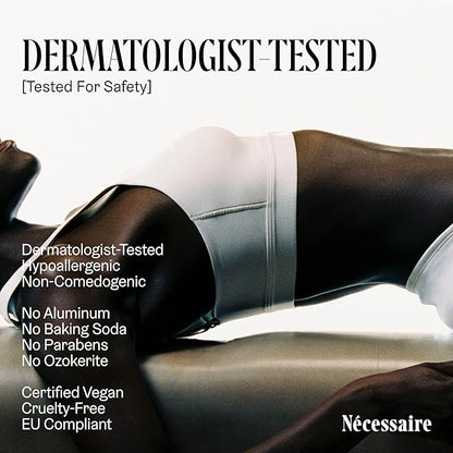 Nécessaire The Deodorant Fragrance-Free | Natural Aluminum Free Deodorant For Women & Men. Extra Strength Treatment with Mandelic Acid. Free of Baking Soda, Ozokerite & Parabens (2x 75 g/2.5 oz)