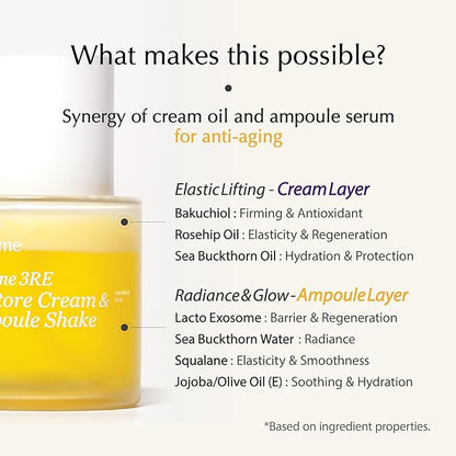 Ampoule Shake Anti Aging Serum – Bakuchiol, Peptides & Exosome | Wrinkle Care, Firming & Hydrating Skin Care