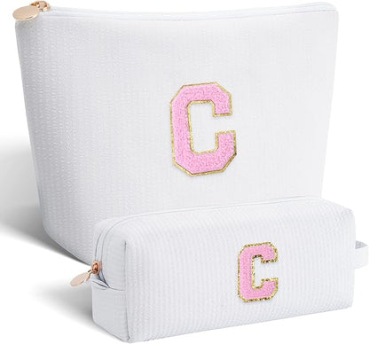 Customized Mothers Day Gifts - Birthday Gift for Mom,Gifts From Daughter,Mother in Law Gifts,Mama Gift Idea,Makeup Bag Set Cosmetic Bag - White,C