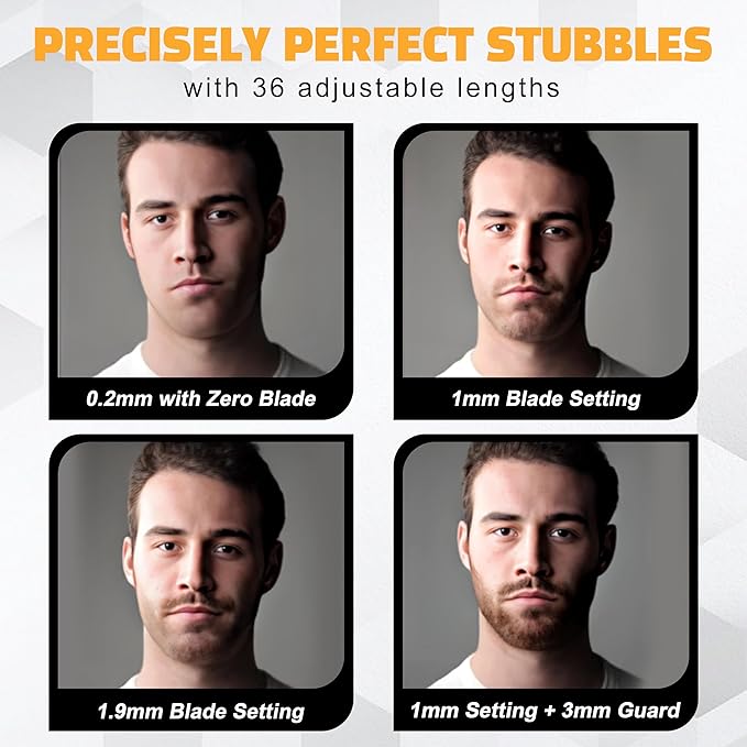 Brio Beardscape V1 Beard Trimmer for Men Professional with Low Friction Ceramic Blade, Cordless Professional Hair Trimmer for Barbers with 4 Hrs of Long Battery Timing, Ideal for Beard & Body (Black)