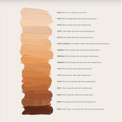 YENSA Serum Foundation Makeup - Super Silk Full Coverage Foundation Enriched with Peptides, Vitamin C & Ferulic Acid to Help Reduce Fine Lines, Wrinkles & Dark Circles - Medium 1 (1 oz)