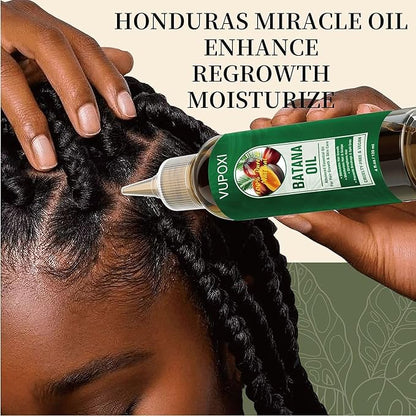 Batana Oil for Hair Growth | Dr. Sebi approved | Sourced from Honduras | Eliminates Split Ends | Prevents Hair Loss | Promotes Hair Thickness | 100% Natural Organic Hair Oil - 4 fl oz