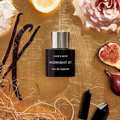 Lake & Skye Midnight 07 Eau de Parfum, Long Lasting Fragrance, 1.7 fl oz (50 ml) - Spicy, Fruity, Floral