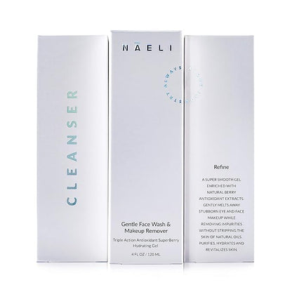 Gentle Face Cleanser - All Natural Anti Aging Vitamin C Face Wash for Sensitive & Dry Skin with Hyaluronic Acid & Antioxidants - Vegan & Cruelty Free, 4 oz
