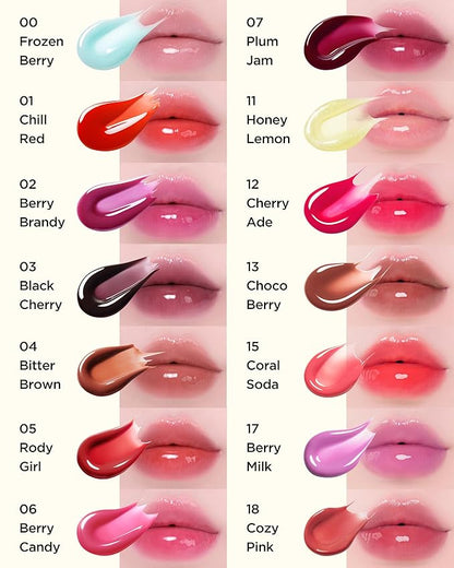 TOCOBO Juicy Berry Plumping Lip Oil 15 Coral Soda – Korean Vegan Hydrating Lip Oil with Plant Oils for High Shine Gloss - Non Sticky Formula for All Skin Tones, 0.12 fl.oz.