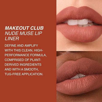 Freck Beauty MAKEOUT CLUB Lip Liner – Creamy Precision Formula, Long-Wearing, Smooth Application, Naturally Defined Finish, Designed to Pair with Soft Blur Lipstick | SHADE 06 (Rich Chocolate Brown)