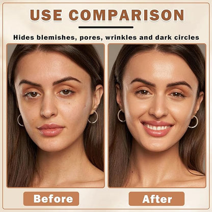 Air Brush Makeup Foundation,Flawless Airbrush Foundation for Older Women,Teenagers,Middle-aged and Mature Skin,Lightweight Moisturizing,Buildable Coverage for Smooth Radiant Skin (02 Beige)