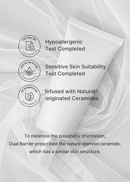 celimax Dual Barrier Skin Wearable Cream | Long Lasting Cream Face Moisturizer with Ceramides, Hyaluronic Acid, Moisturizing, Hydrating, Soothing, Repairing, Day & Night Cream, 50ml