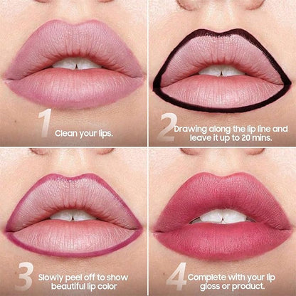 Lip Liner Stain Peel off - Waterproof & Long Lasting Peel Lip Stain Non-Stick Cup, Enhancing Complexion & Nourishing for All Skin Types, Create A Natural Lip Color (Nude, 1 Count)