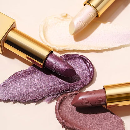 Oulac Glitter Lipstick for Women with Metallic 3D Shine Lightweight Hydrating Formula, High Impact Lip Color, Vegan & Gluten Free Beauty, Sheer Coverage Lip Makeup, Crystal Veil(27)