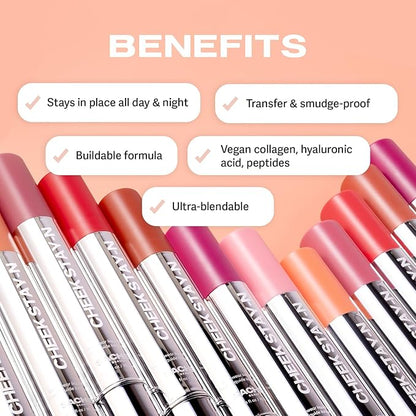 Sacheu Cheek STAY-N Liquid Blush for Cheeks — High Pigment, Buildable, Lightweight Cream Blush for Dewy & Radiant Flushed Cheeks — Long-lasting & Cruelty Free, Flirt Mode Duo