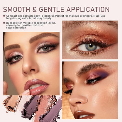 2Pcs Perfect Color Duo-Shadow Liner 2-in-1 Eyeliner & Eyeshadow, Effortless Smoky or Natural Eye Makeup, Waterproof & Smudge-Proof Shadow Liner Duo (B)