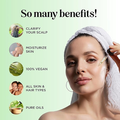 Pure Tea Tree Oil for Hair Skin and Nails - 100% Pure Undiluted Tea Tree Essential Oil with Dropper for Topical Uses Aromatherapy Diffusing and Home and Beauty DIYs - Vegan and Cruelty Free (4 Fl Oz)