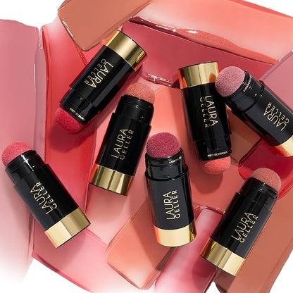 LAURA GELLER NEW YORK Serum Blush Tint, Lightweight Liquid Blush for Cheeks, Weightless Watercolor Sheer Finish, Casual Coral