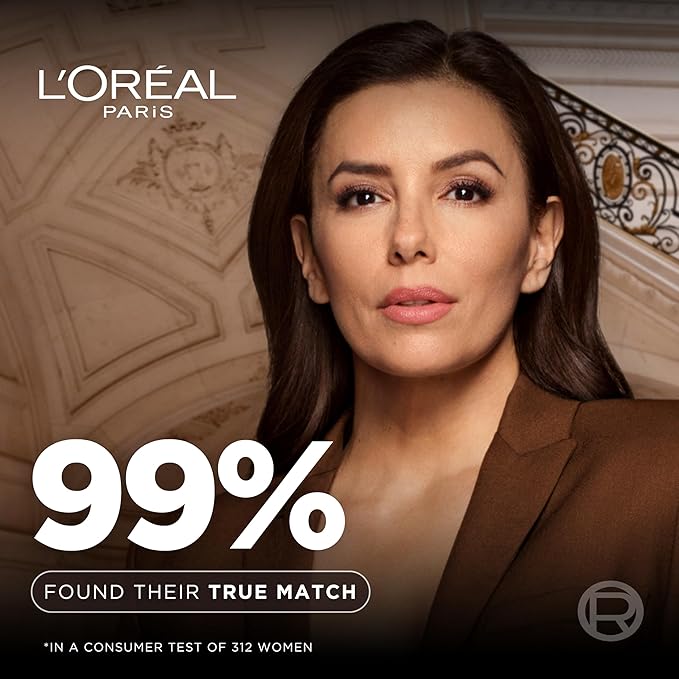 L'Oreal Paris True Match Super-Blendable Foundation, Medium Coverage Liquid Foundation Makeup, N6.5, Medium Deep, 1 Fl Oz