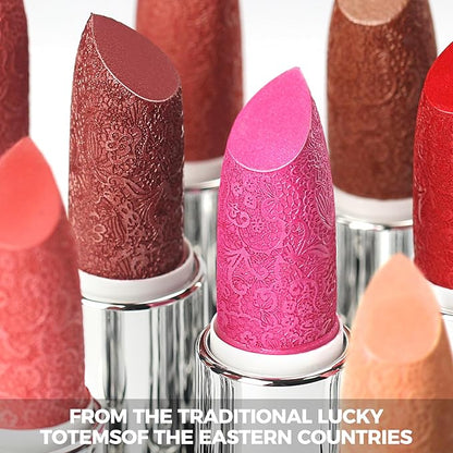Anglicolor Metallic Glitter Pink Plum Brown Lipstick High Impact Lipcolor,Moisturizing Creamy Formula,Lipstick For Women,Smooth and Non-Sticky,Full-Coverage Lip Color (#C, 20g)