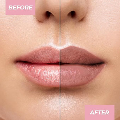 MCoBeauty - Crème Matte Luxe Lipstick - Long-Lasting Hydrating Soft Matte Lipstick with Square-Tip Bullet - Very Shelley, Taupe Nude Shade - 3.5g - Lip Makeup