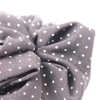 Headband and Scrunchie Set for Women 2Pack Hair Ties for Girls Elastics Bands Ponytail Holder Hair Accessories Grey Dot