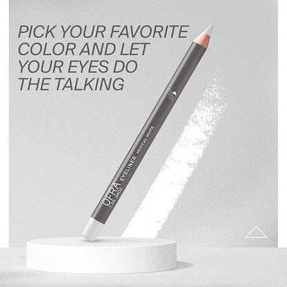 Ofra Eyeliner Pencil - Medical White | Precision White for Bold, Long-Lasting Looks | Waterproof and Smudge-Proof Formula | Easy Glide Application for Intense Definition and All-Day Wear