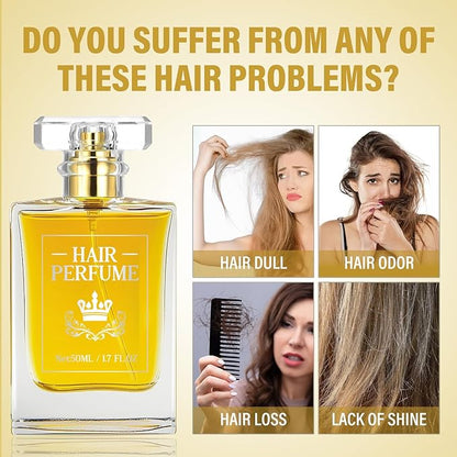 TRIXES Hair Perfume, Mist with Pheromones for Women, Long Lasting Hair Fragrance Spray, Nourishing Anti-Frizz Perfume for Dry Damaged Hair, Premium Scent to Remove Odors, 50ML