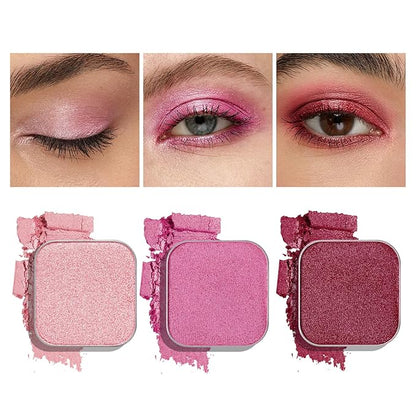 3-Color Eyeshadow Combo Pack – Matte & Shimmer Neutral Shades,Powder, Highly Pigmented, Long-Lasting, Refills Pans for Custom Magnetic Palette