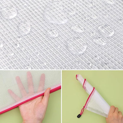 EOOUT 8pcs Mesh Zipper Pouch - 8 Sizes Waterproof Zipper Bags, 8 Colors Waterproof Plastic for Travel Storage, Office Appliances