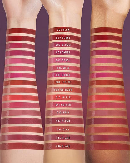 Blurring Lip Tint - Shine Lip Gloss to Soft Blurry Lip Matte Finish, Long-Lasting Lip Stain, Smooth and Blur lip lines, Weightless Watery-Velvet Feel, Hydrating & Non-Sticky (002 BURST)
