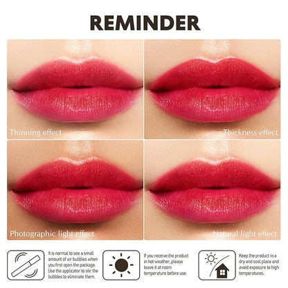 Red Lipstick Moisturizing for Women Shimmer Tinted Lip Balm Hydrating Nourishing Lip Gloss Vegan& Cruelty Free Lip Makeup, ZG108 Passion