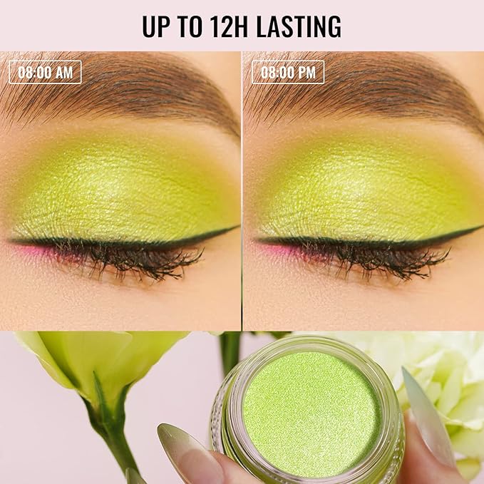 Oulac Cream Eyeshadow also for Highlighter Large Capacity Highly Pigmented Eye Shadow Waterproof &Long Lasting with Moisturizing Formula 04