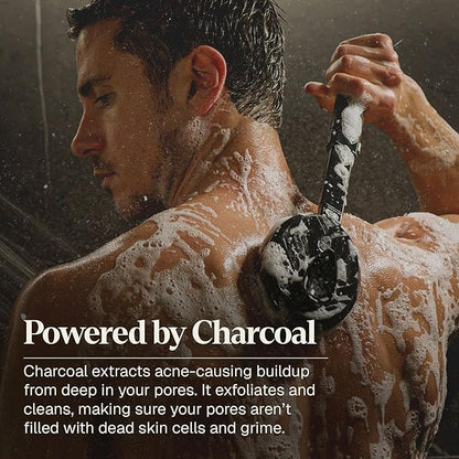 Black Wolf Salicylic Acid Body Wash for Men, 1 Liter - Men's Acne Body Wash - Charcoal Helps Reduce Acne Breakouts & Cleanse Your Skin - Full Coverage & Deep Clean Treatment - Men's Bodywash