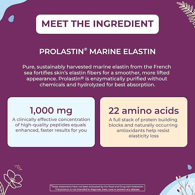Body Kitchen Pro-Elastin 1000 mg Elastin Supplement, Reduce Signs of Aging, Improved Skin Health, Firmness & Elasticity, Fewer Wrinkles, Veggie Caps (Pack of 3)