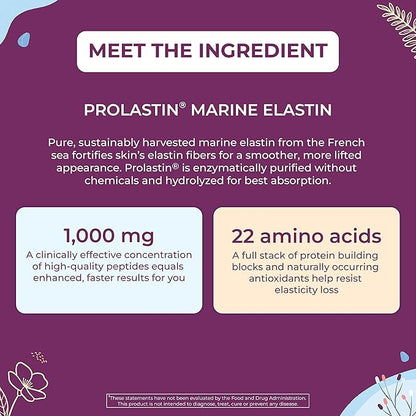 Body Kitchen Pro-Elastin 1000 mg Elastin Supplement, Reduce Signs of Aging, Improved Skin Health, Firmness & Elasticity, Fewer Wrinkles, Veggie Caps (Pack of 3)