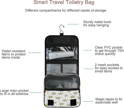 senya Hanging Travel Toiletry Bag Kit Makeup Case Cosmetics Organizer for Men Women
