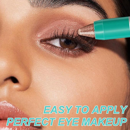 4Pcs Eyeshadow Stick, Eye Brightener Stick, Shimmer Creamy Eye Shadow Makeup, Waterproof Long Lasting Glitter Highlighter Eye Liner Pencil (4PCS A)