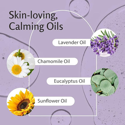 Lavender Sensual Massage Oil with Collagen and Stem Cells, Skin Tightening Therapy for Bum, Thighs, and Belly, Fast-Absorbing Cellulite Oil, 8 fl oz by M3 Naturals